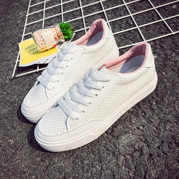 2017 Spring Autumn Shoes For Women Comfortably Lace-up Flats Shoes Women's Fashion Casual Shoes Girls Student Winter shoes