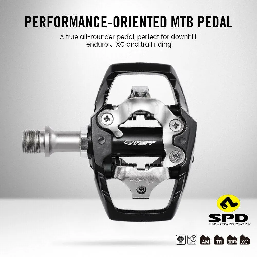 2023 RYET MTB Pedal Ultralight Sealed Bearing Bike Footboard Platform Aluminum XT Bicycle Pedals Lock SPD Cycling Part