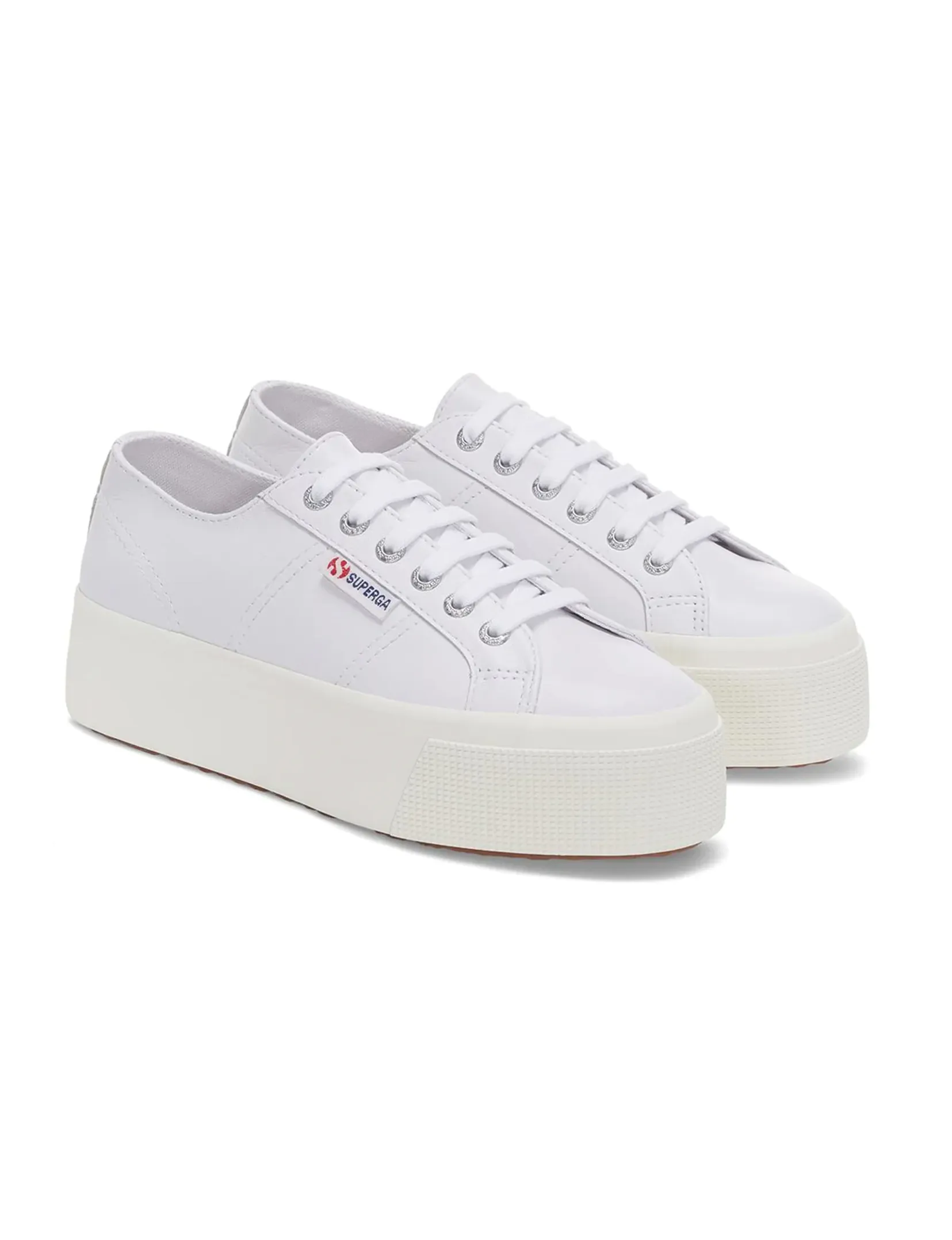 2790 Nappa Leather Platform Sneaker, Optic White