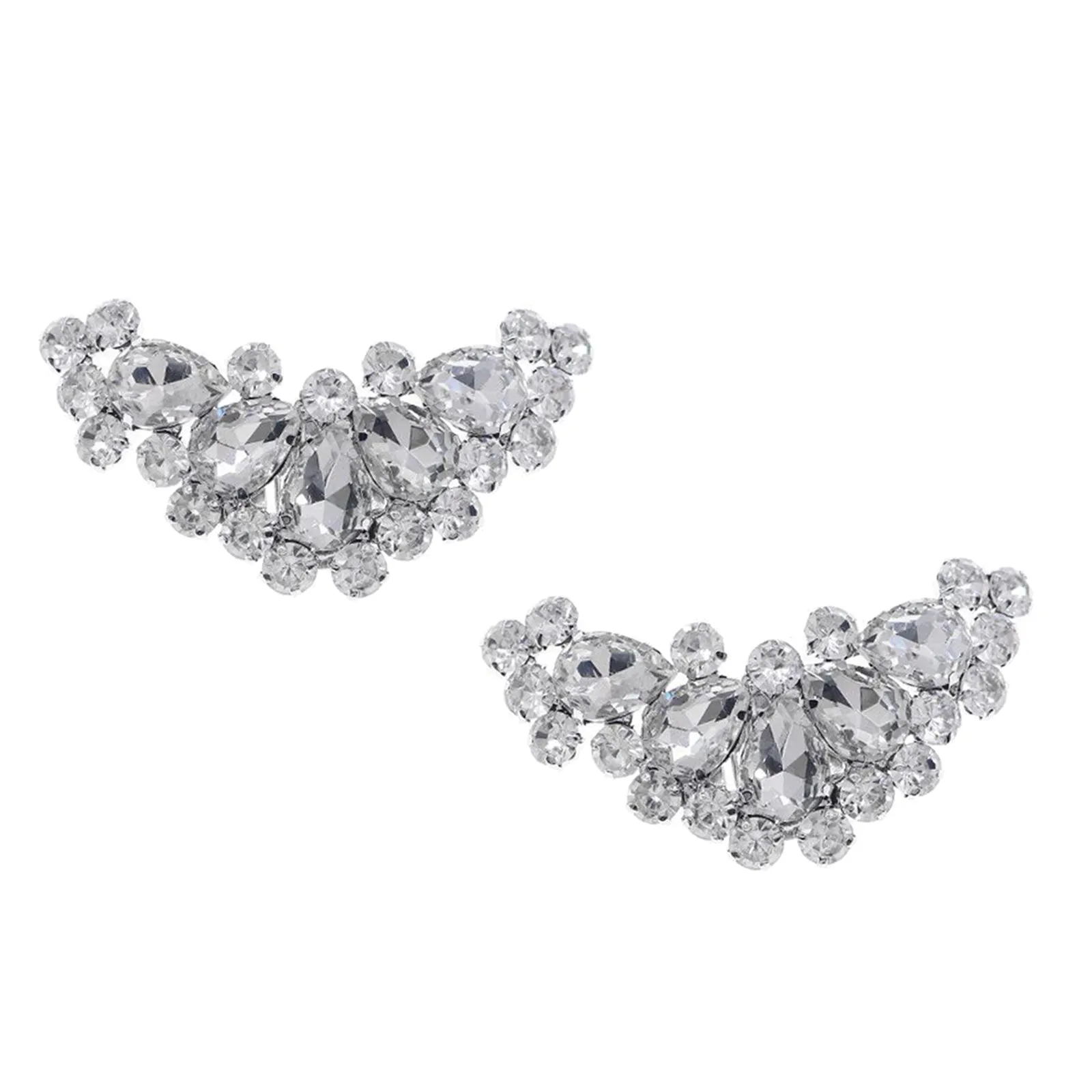 2pcs Women Rhinestones Decorative Shoes Clips