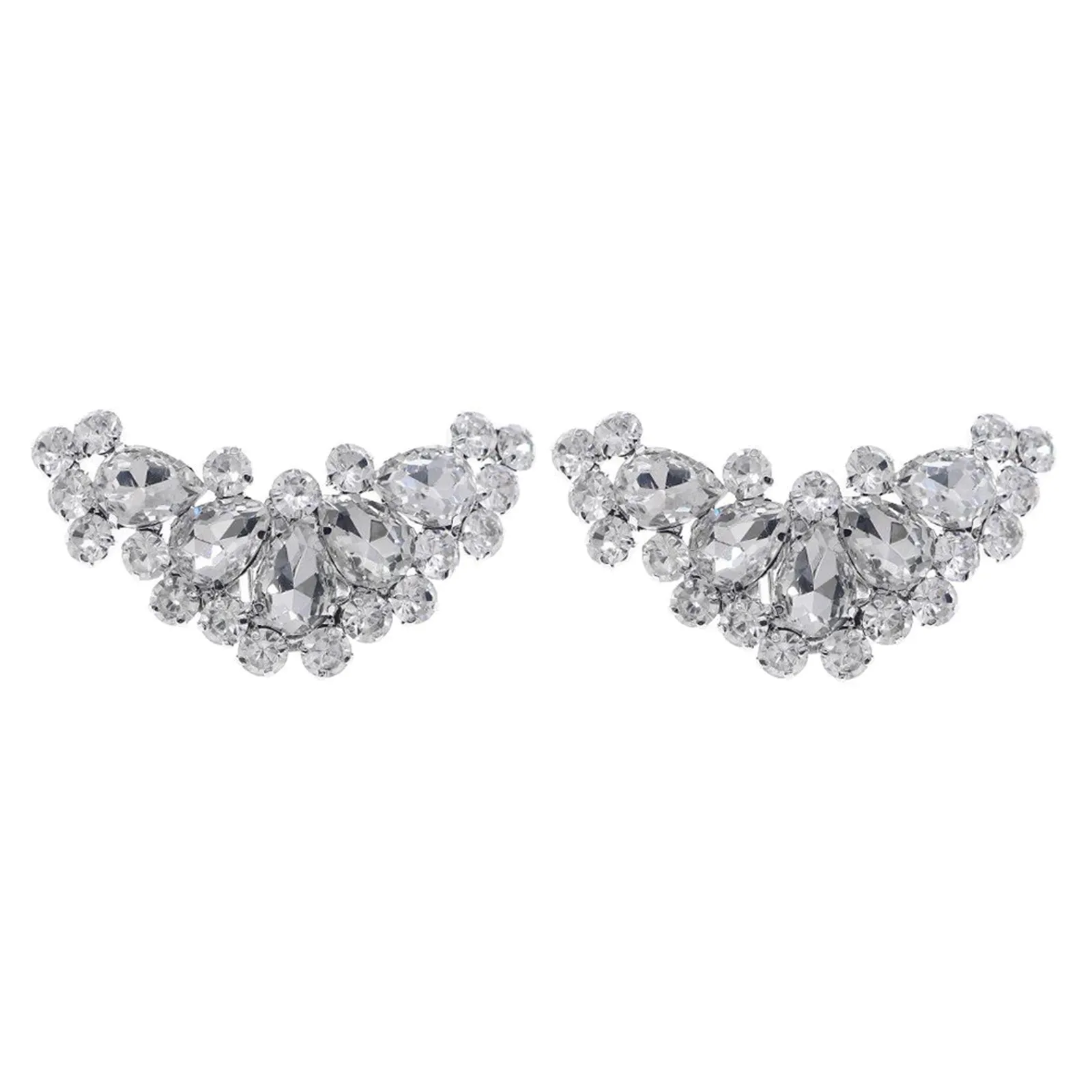 2pcs Women Rhinestones Decorative Shoes Clips