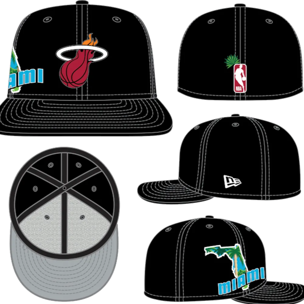 59Fifty Miami Heat Stateview Fitted Hat