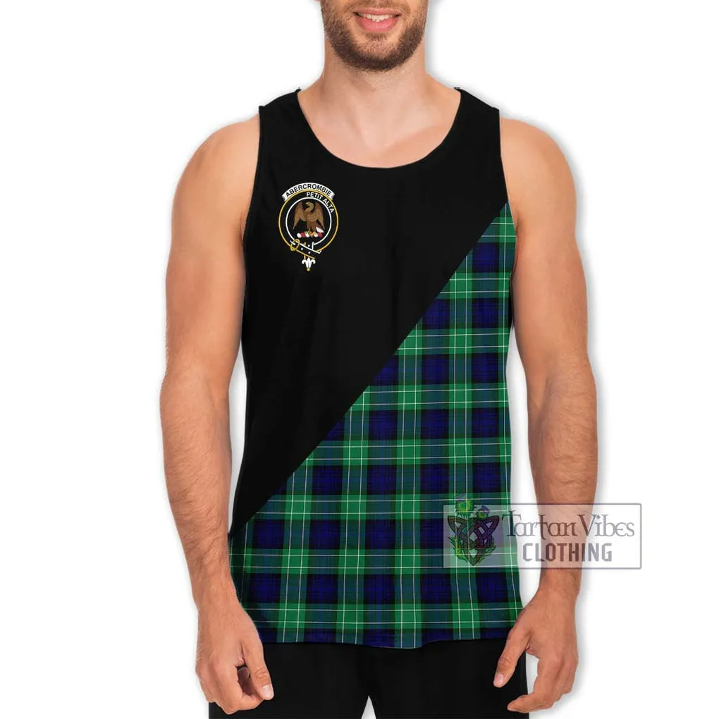 Abercrombie Tartan Men's Tank Top with Family Crest and Military Logo Style