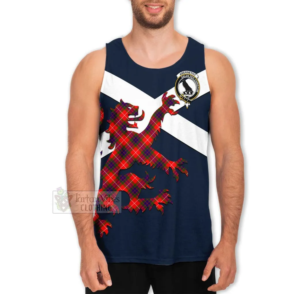 Abernethy Tartan Lion Rampant Men's Tank Top  Proudly Display Your Heritage with Alba Gu Brath and Clan Name