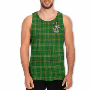 Acotes Irish Clan Tartan Men's Tank Top with Coat of Arms