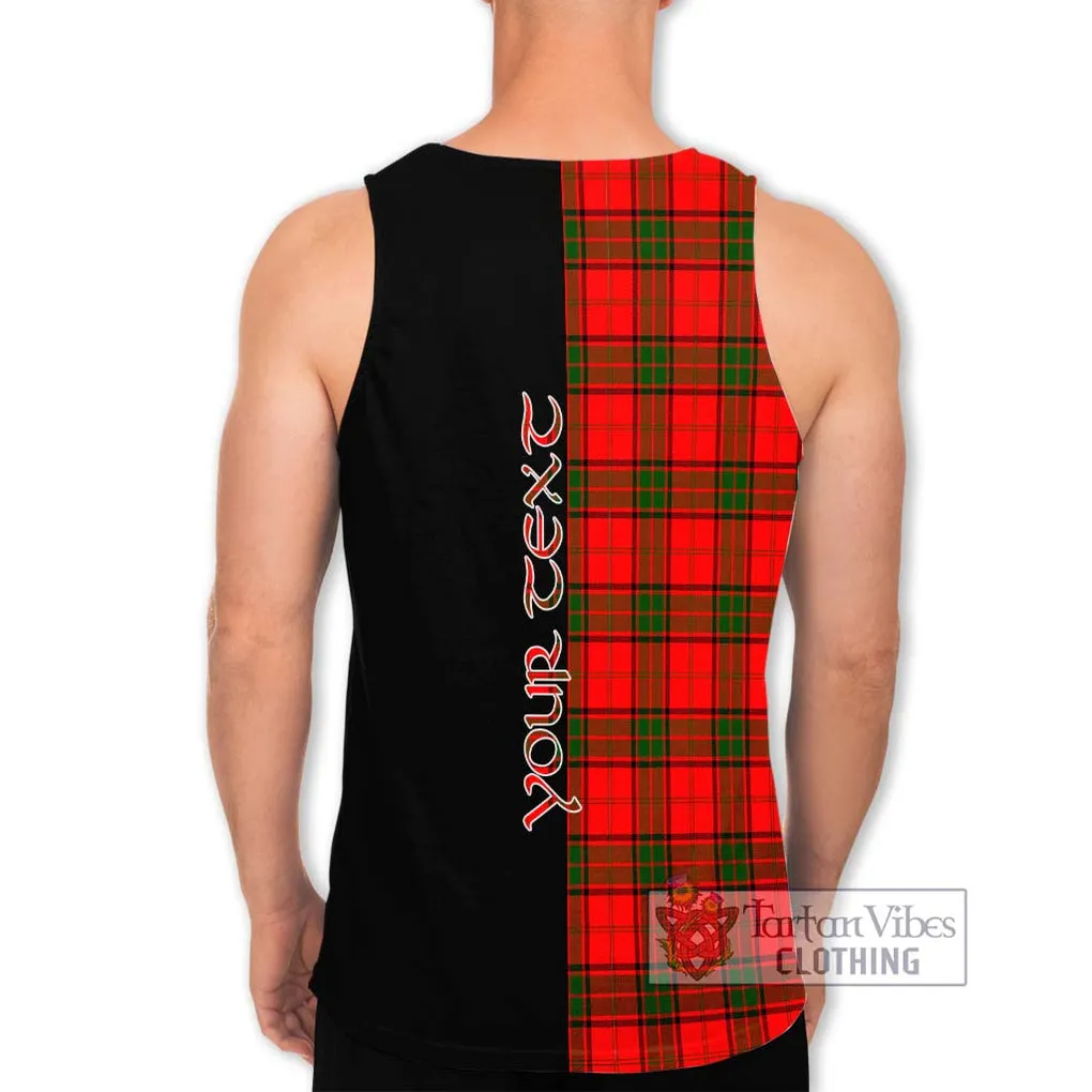 Adair Tartan Men's Tank Top with Family Crest and Half Of Me Style