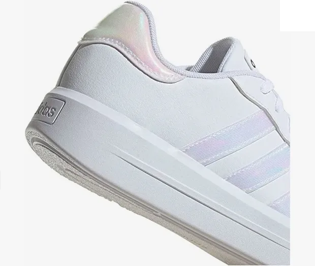 Adidas sneakers da donna con zeppa Court Platorm H06299 white