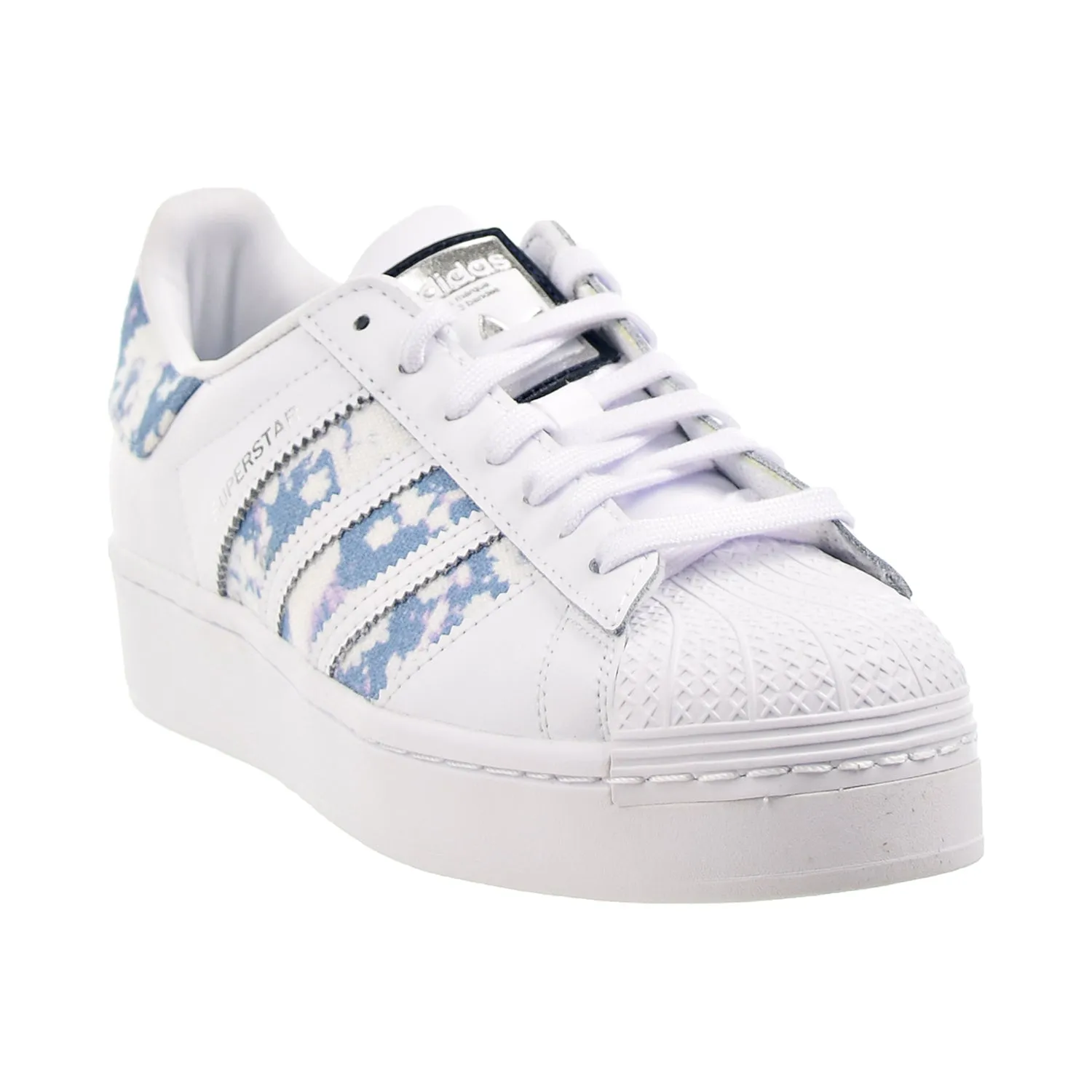 Adidas Superstar Bold Women's Shoes Cloud White-Ambient Sky-Silver Metallic