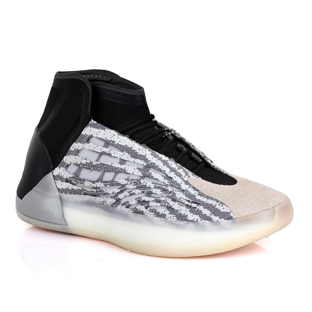 Adidas Yeezy Basketball Quantum Black and Grey Sneakers