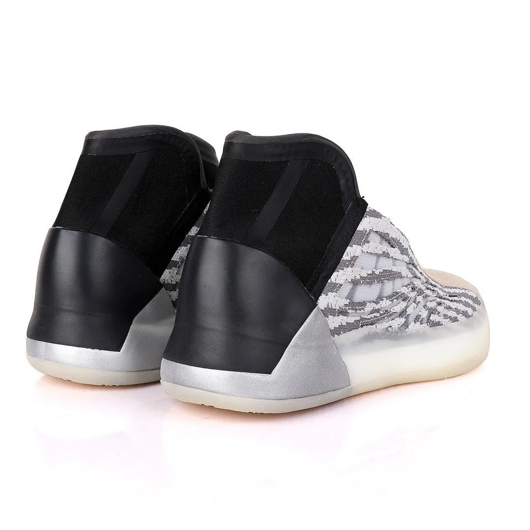 Adidas Yeezy Basketball Quantum Black and Grey Sneakers