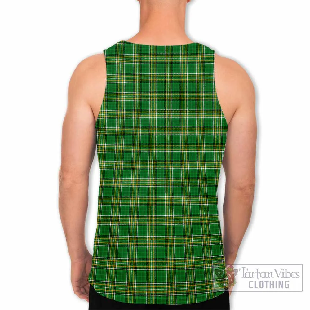 Agar Irish Clan Tartan Men's Tank Top with Coat of Arms