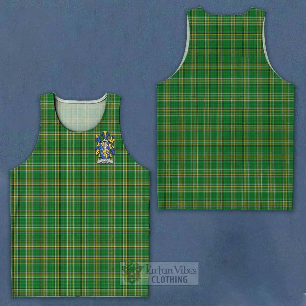 Agar Irish Clan Tartan Men's Tank Top with Coat of Arms