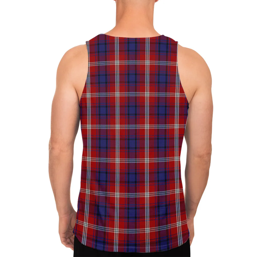 Ainslie Tartan Mens Tank Top with Family Crest