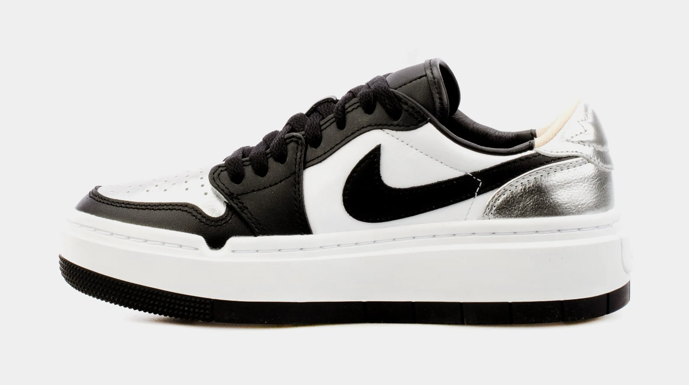 Air Jordan 1 Elevate Low Silver Toe Womens Lifestyle Shoes (Black/Grey) Free Shipping