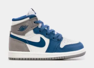 Air Jordan 1 High OG True Blue Infant Toddler Lifestyle Shoes (Blue/White) Free Shipping