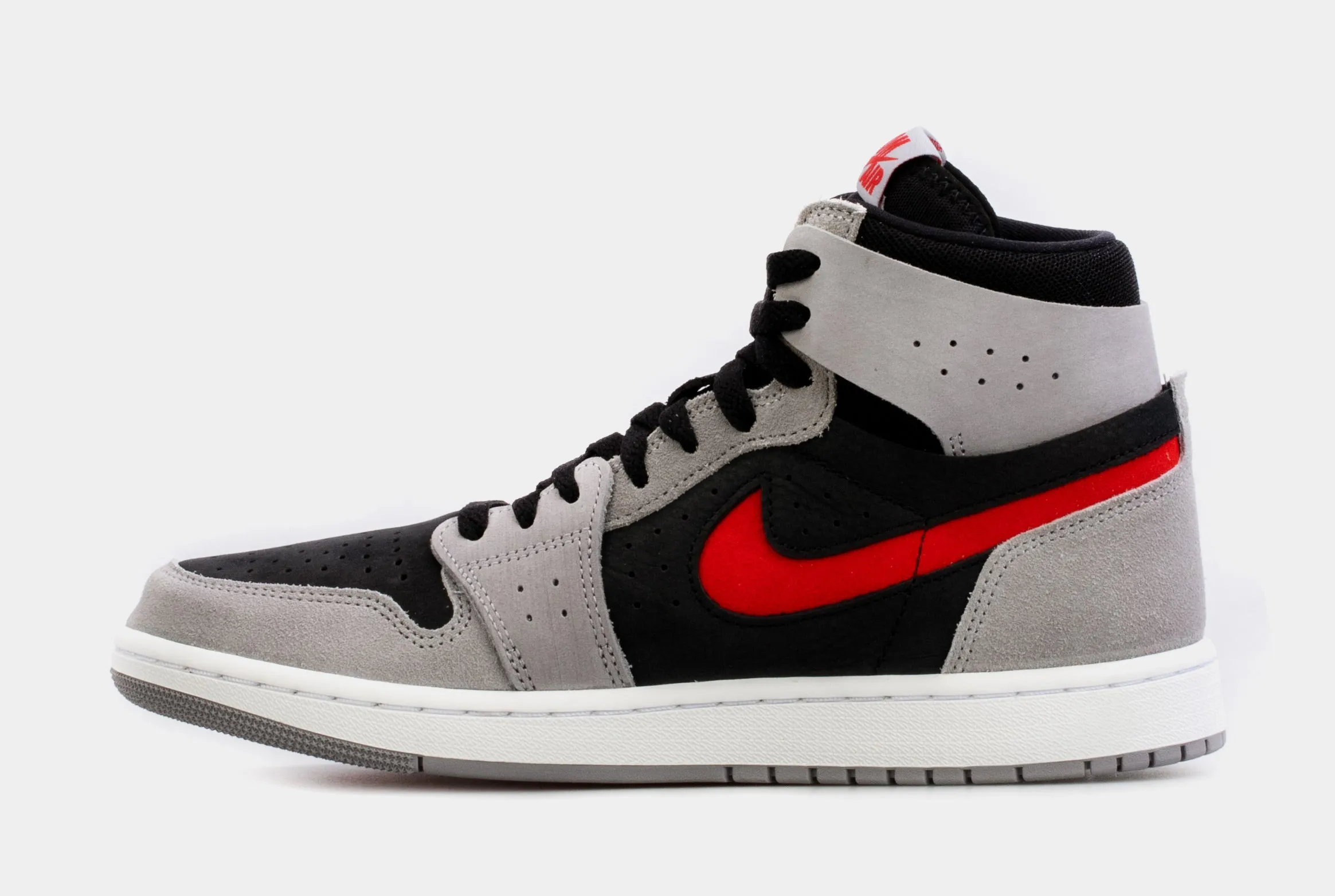 Air Jordan 1 Retro High Zoom CMFT 2 Mens Basketball Shoes (Grey/Red) Free Shipping