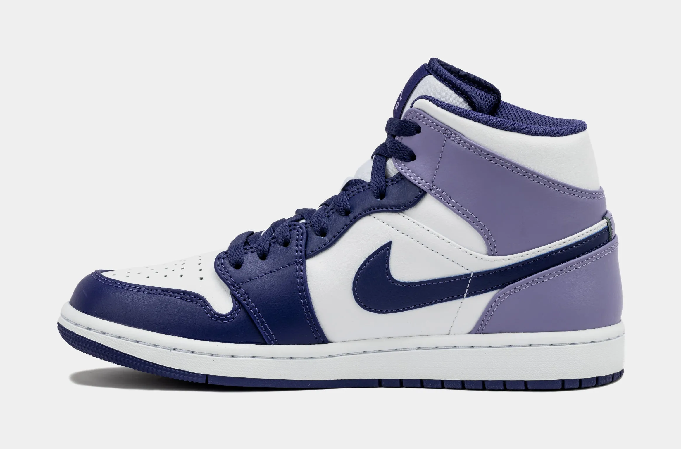 Air Jordan 1 Retro Mid Sky J Purple Mens Lifestyle Shoes (Purple/White)