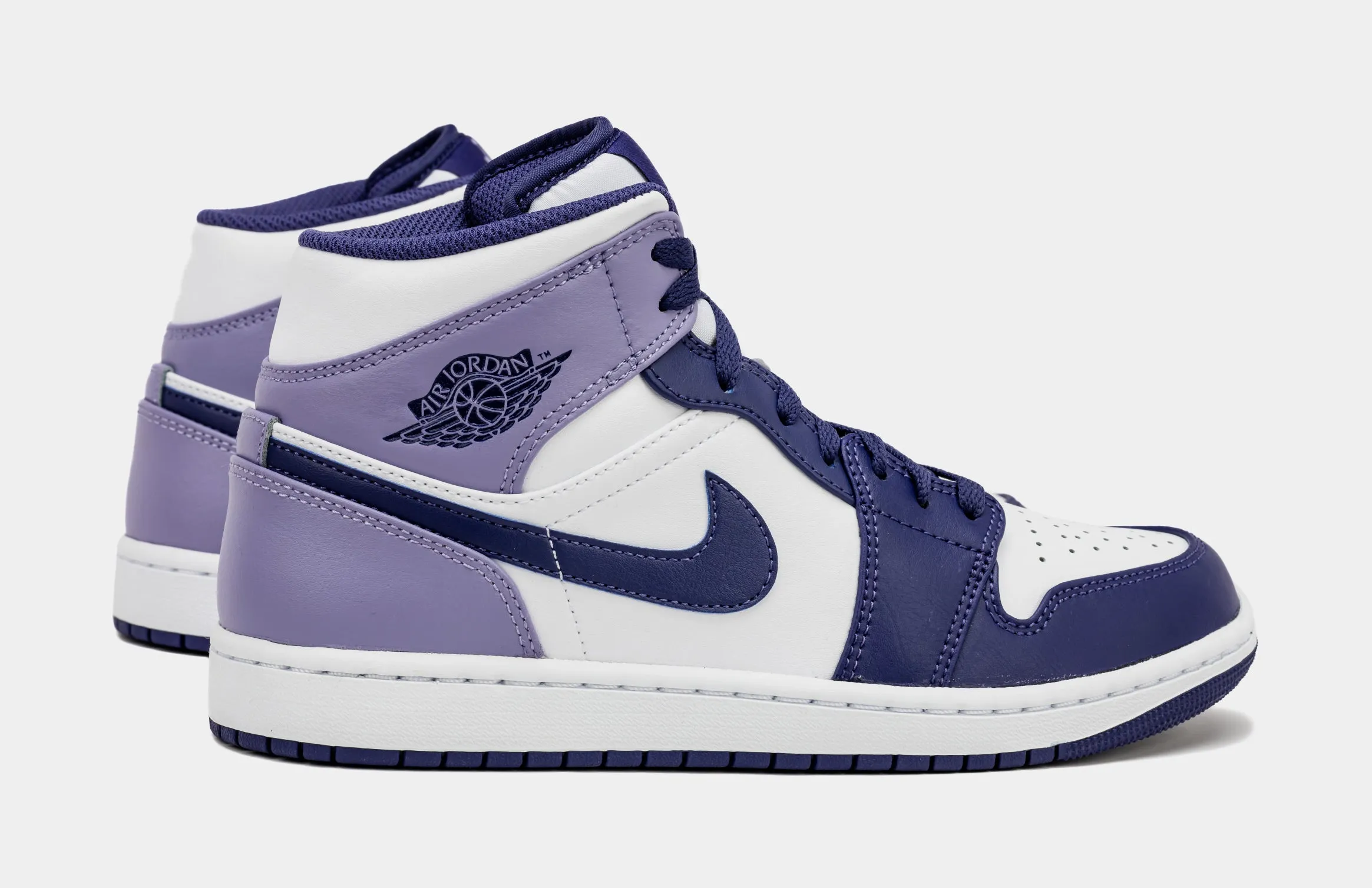 Air Jordan 1 Retro Mid Sky J Purple Mens Lifestyle Shoes (Purple/White)