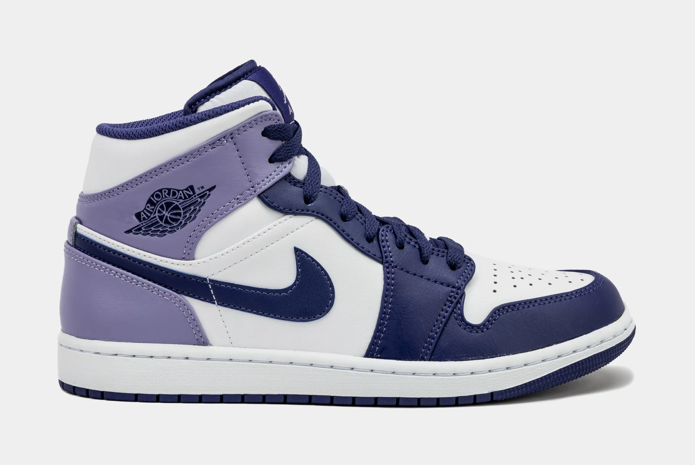 Air Jordan 1 Retro Mid Sky J Purple Mens Lifestyle Shoes (Purple/White)