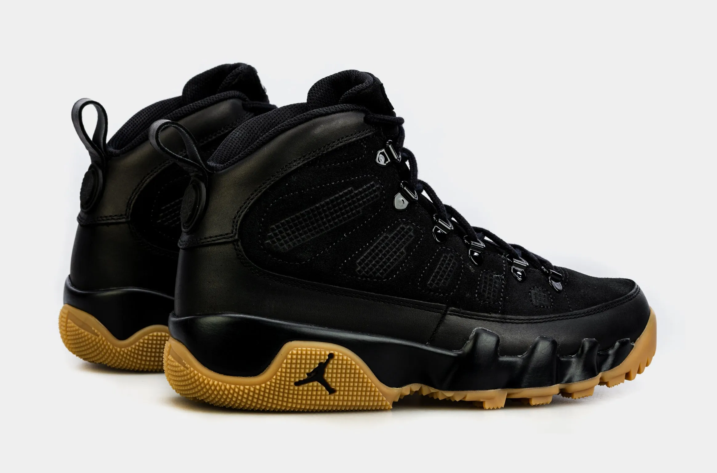 Air Jordan 9 Retro Boot NRG Black Gum Mens Lifestyle Shoes (Black/Brown)