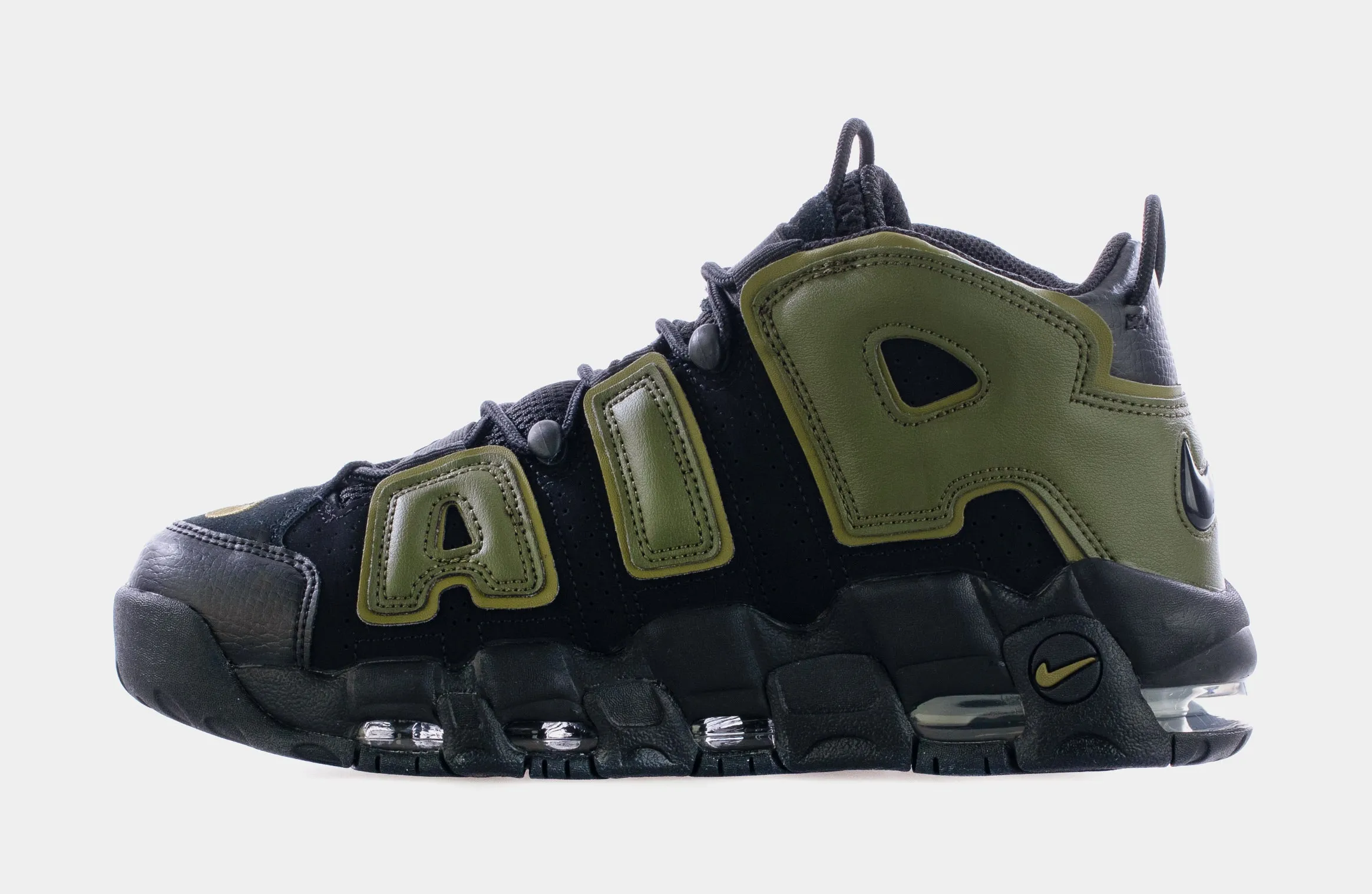 Air More Uptempo Rough Green Mens Basketball Shoes (Black/Green)