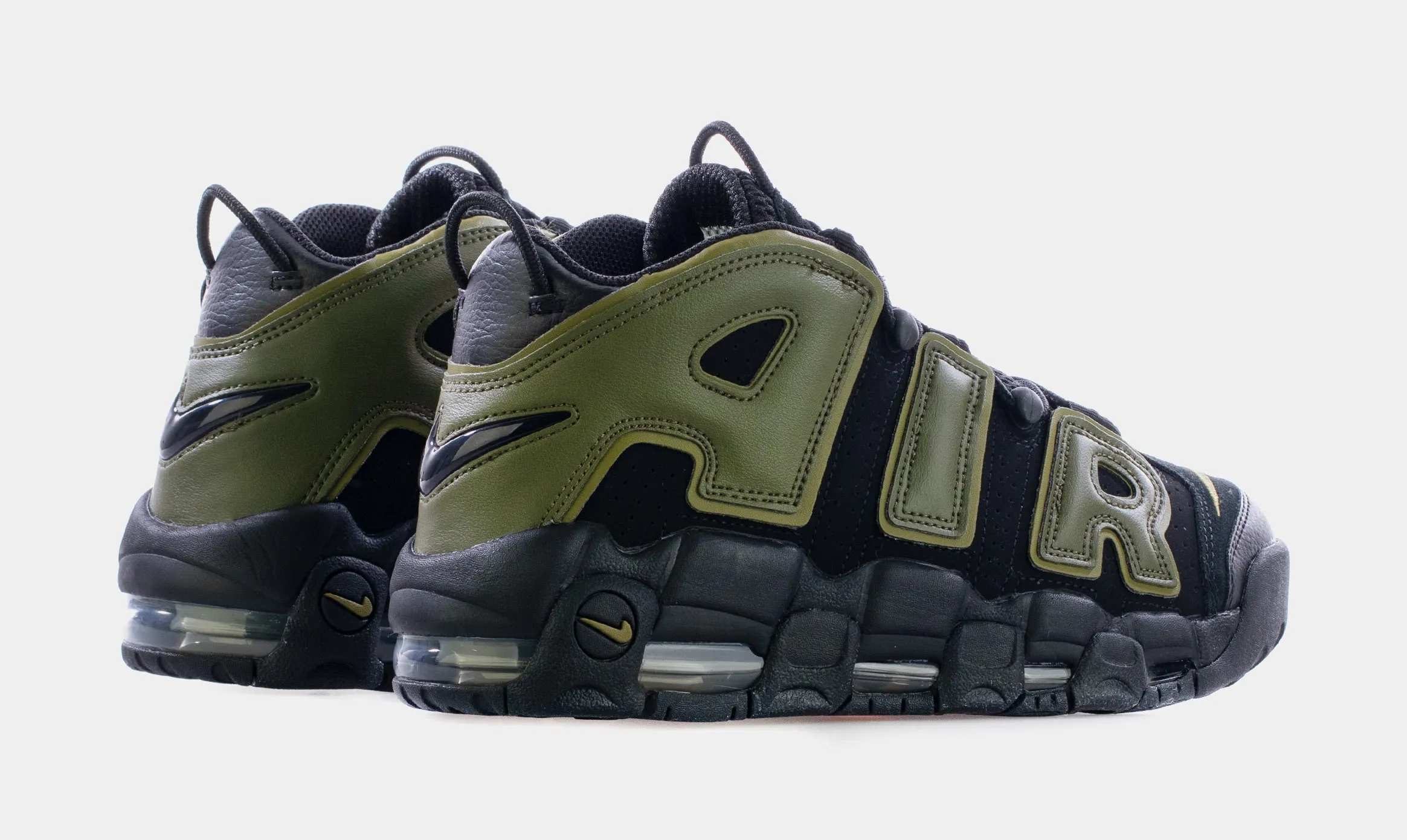 Air More Uptempo Rough Green Mens Basketball Shoes (Black/Green)