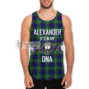 Alexander Tartan Men's Tank Top with Family Crest DNA In Me Style