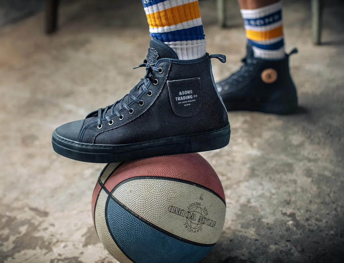 &SONS Baseline Basketball High Top Navy