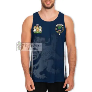 Anderson Tartan Men's Tank Top with Family Crest and Lion Rampant Vibes Sport Style