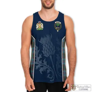 Anderson Tartan Men's Tanks Top with Family Crest and Scottish Thistle Vibes Sport Style