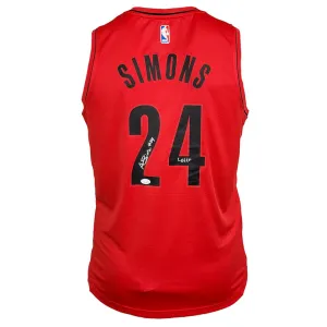 Anfernee Simons Signed Laser Trail Blazers NBA Rookie Jersey (JSA)