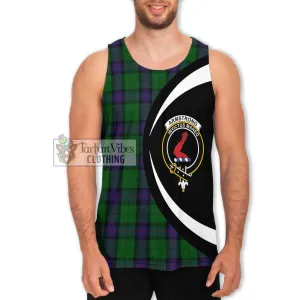 Armstrong Tartan Men's Tank Top with Family Crest Circle Style