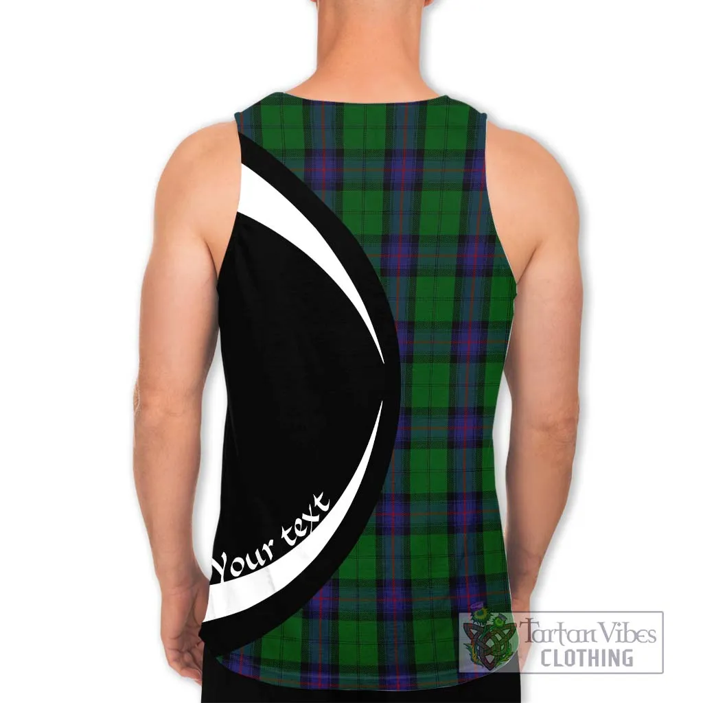 Armstrong Tartan Men's Tank Top with Family Crest Circle Style