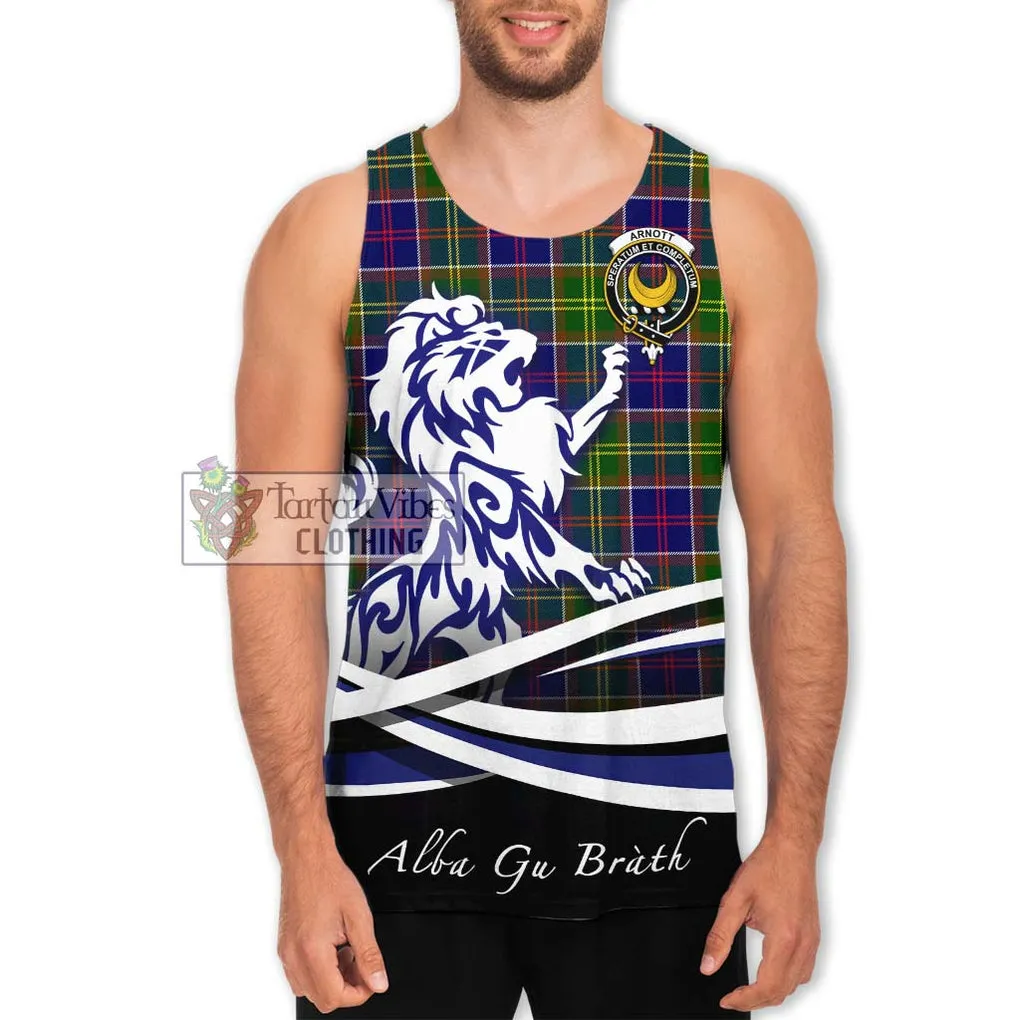 Arnott Tartan Men's Tank Top with Alba Gu Brath Regal Lion Emblem