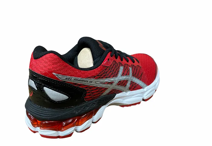 Asics scarpa da corsa per ragazzi Gel Nimbus 18 C600N 2393 rosso-argento-nero