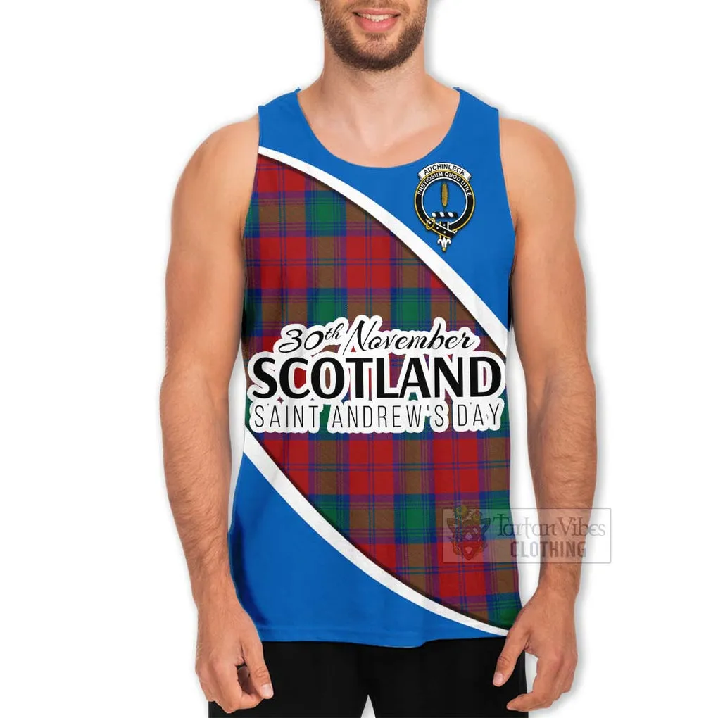 Auchinleck (Affleck) Family Crest Tartan Men's Tank Top Celebrate Saint Andrew's Day in Style