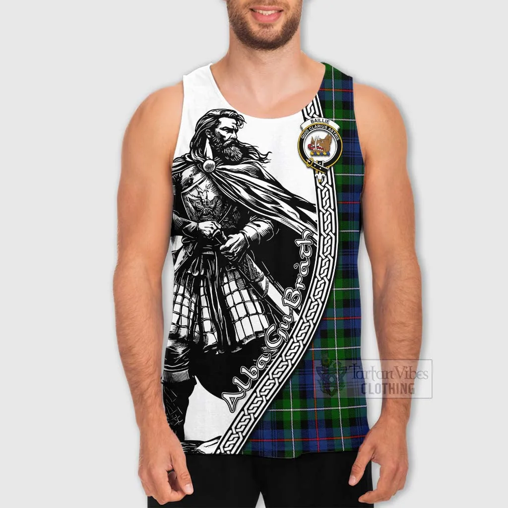 Baillie (Bailey) Tartan Clan Crest Men's Tank Top with Highlander Warrior Celtic Style