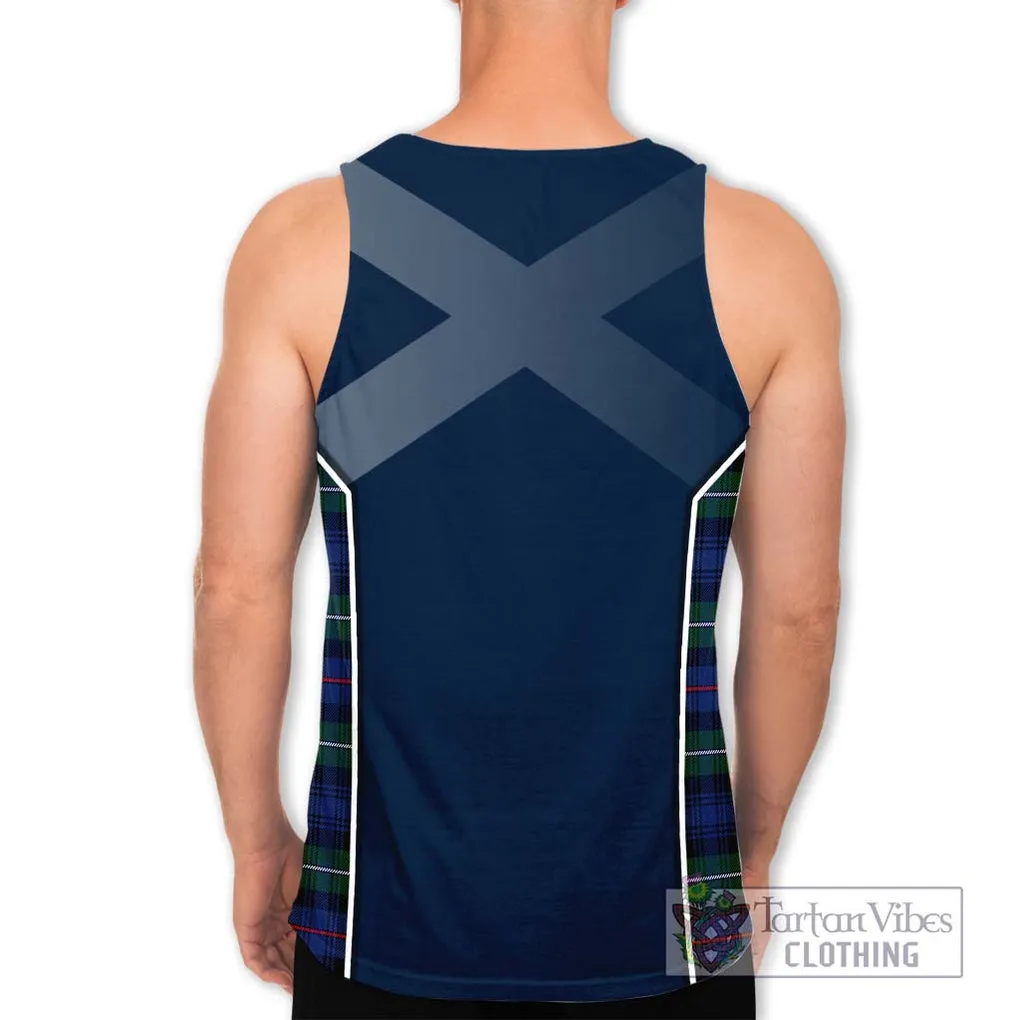 Baillie Tartan Men's Tank Top with Family Crest and Lion Rampant Vibes Sport Style