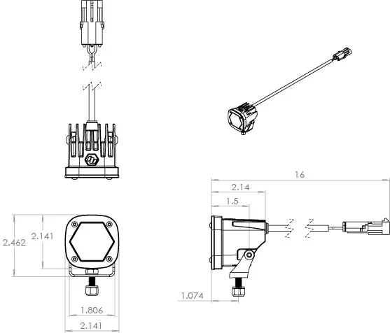 Baja Designs S1 (Pair) - White/Marine Housing