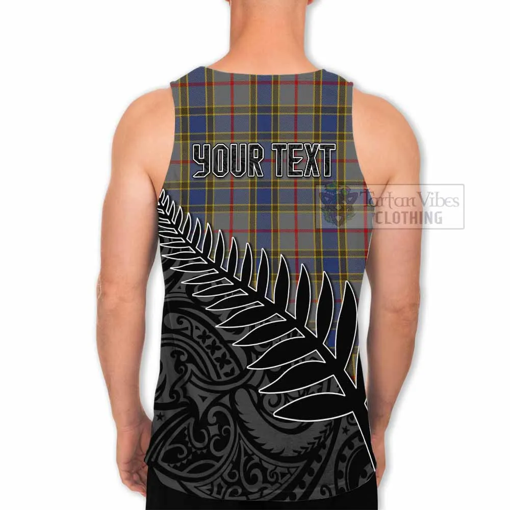 Balfour Crest Tartan Men's Tank Top with New Zealand Silver Fern Half Style