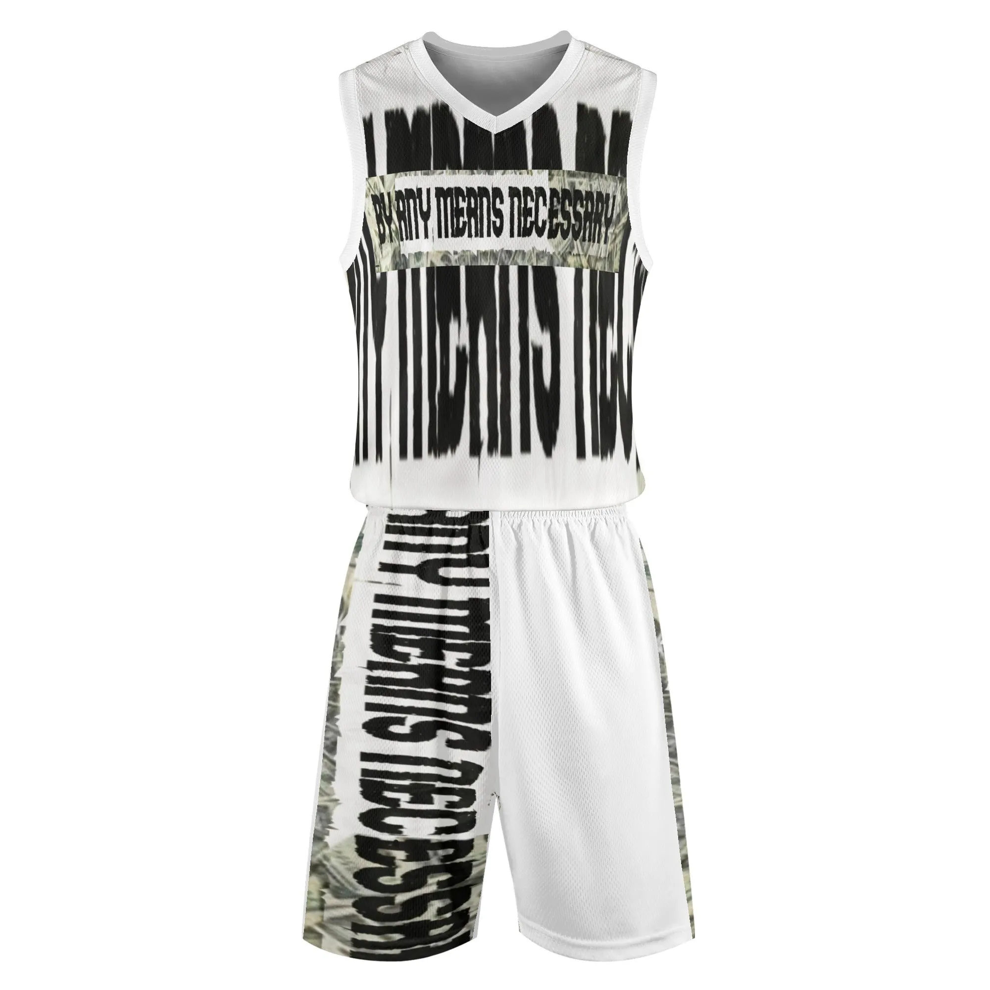 B.A.M.N - By Any Means Necessary Basketball Jersey Matching Short Sets Outfit