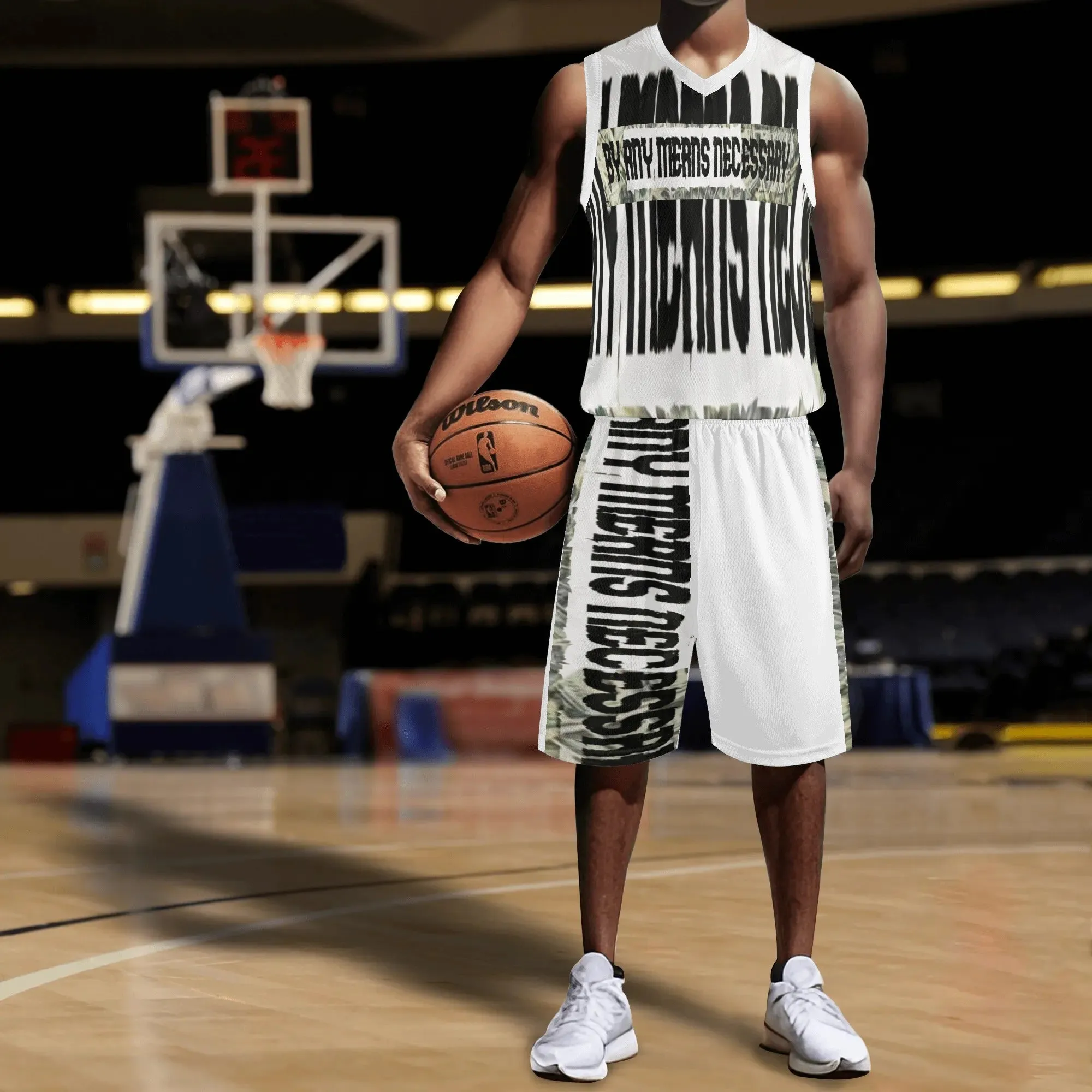 B.A.M.N - By Any Means Necessary Basketball Jersey Matching Short Sets Outfit