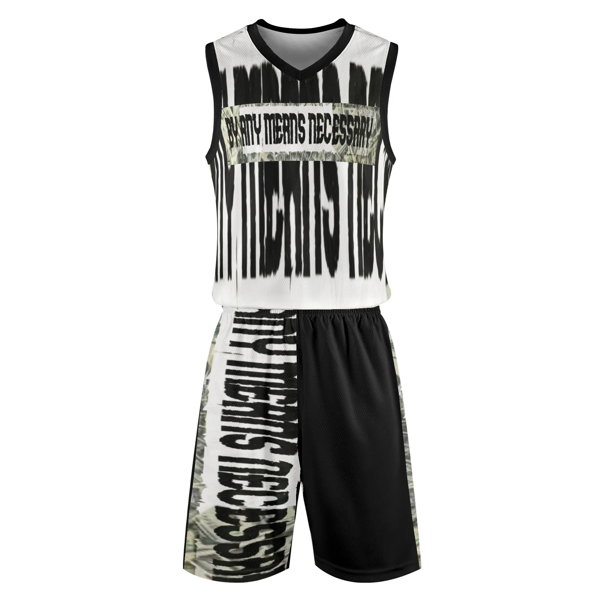 B.A.M.N - By Any Means Necessary Basketball Jersey Matching Short Sets Outfit