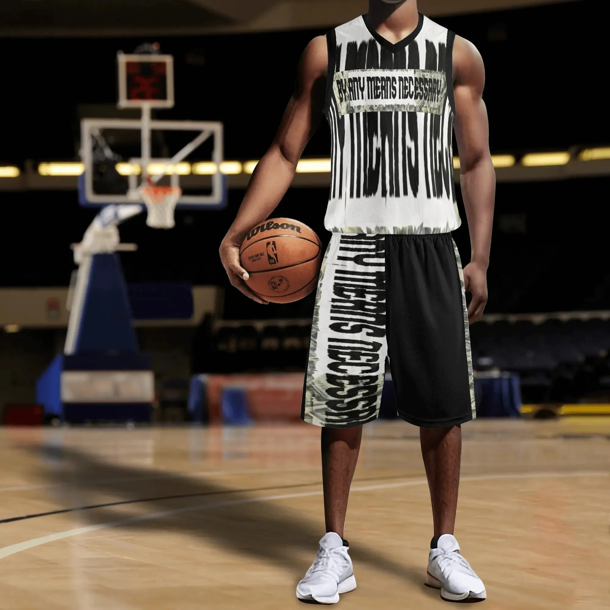 B.A.M.N - By Any Means Necessary Basketball Jersey Matching Short Sets Outfit