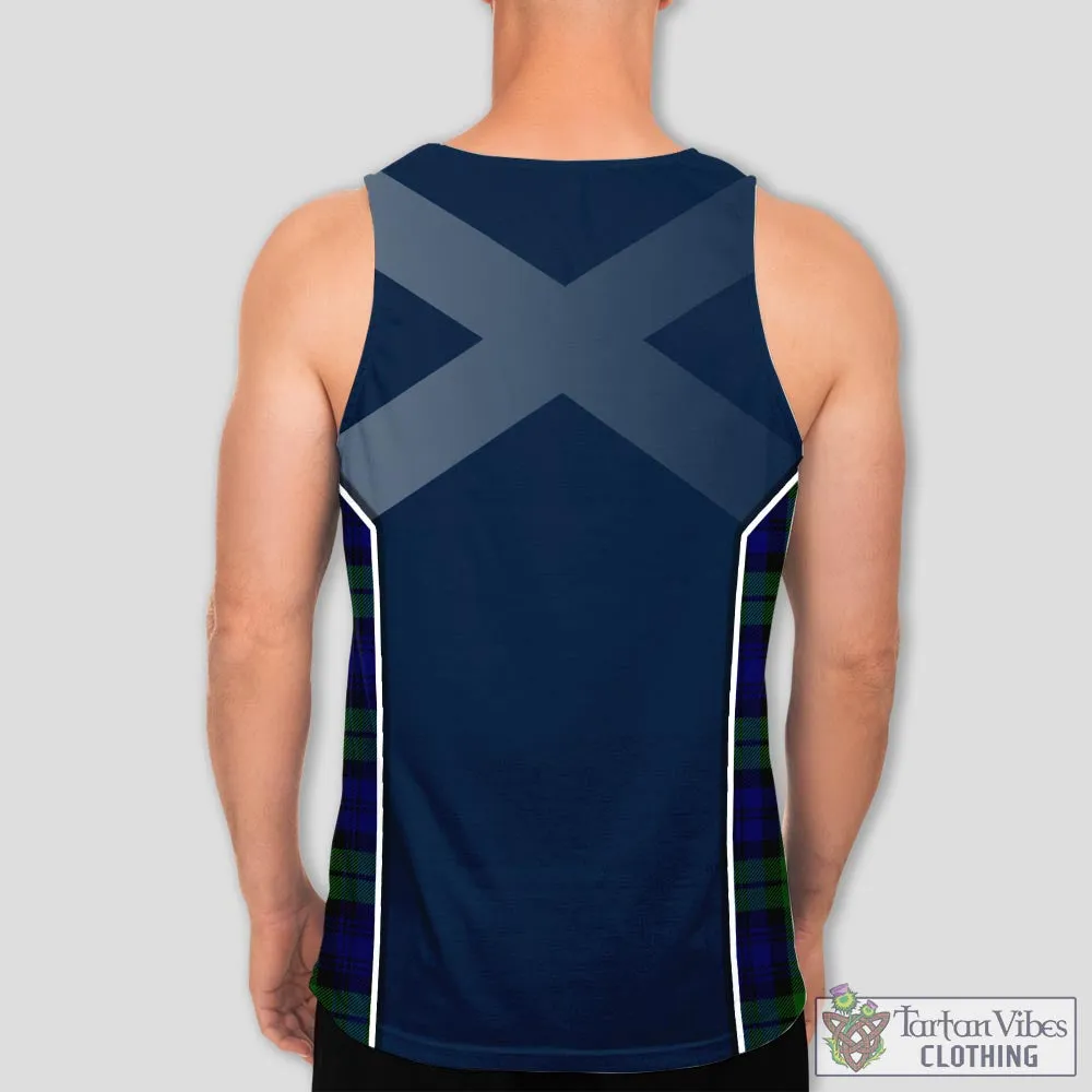 Bannatyne Tartan Men's Tanks Top with Family Crest and Scottish Thistle Vibes Sport Style