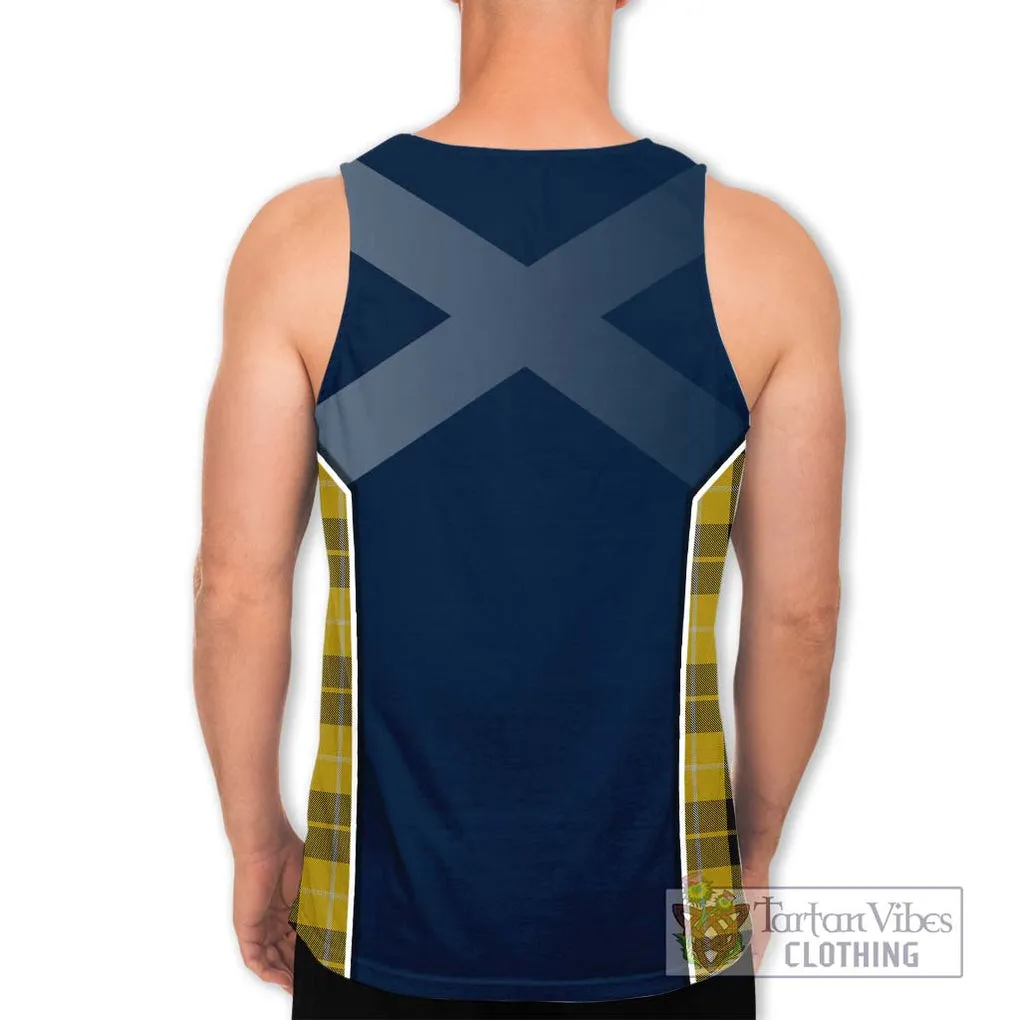 Barclay Dress Tartan Men's Tank Top with Family Crest and Lion Rampant Vibes Sport Style