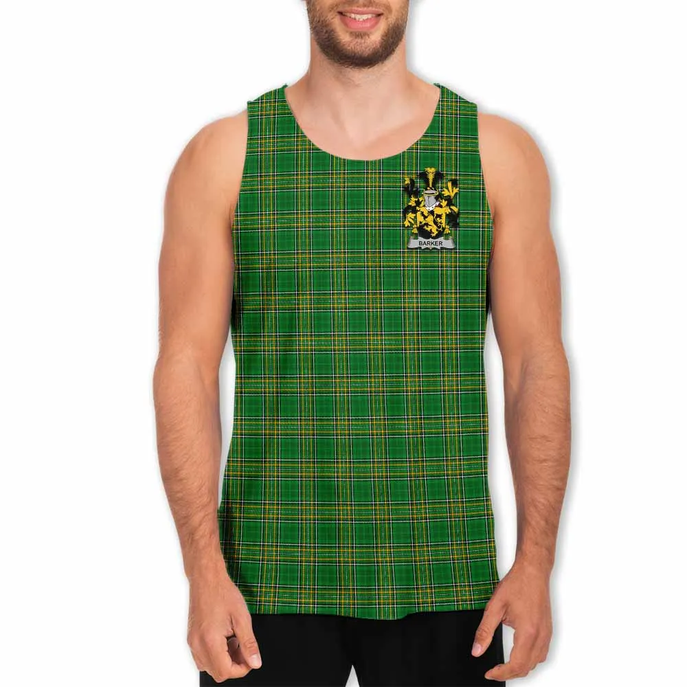 Barker Irish Clan Tartan Men's Tank Top with Coat of Arms