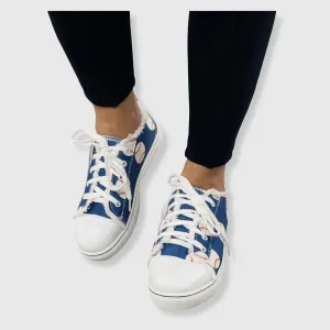 Baseball Denim Lace-up Sneaker Shoes