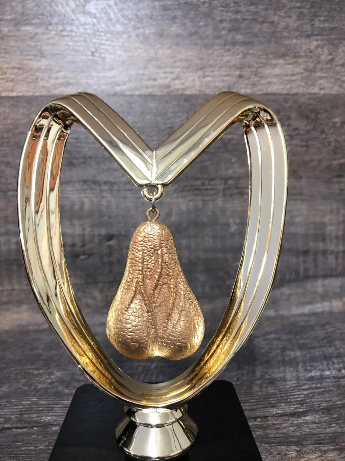 Basketball Trophy Golden Nut Sack Fantasy Basketball Madness Funny Loser Trophy Testicle You Suck Balls Last Place Adult Humor Gag Gift