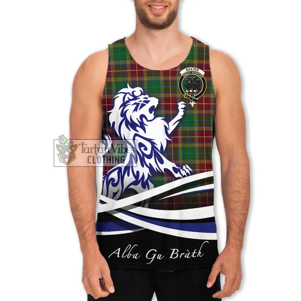 Baxter Tartan Men's Tank Top with Alba Gu Brath Regal Lion Emblem